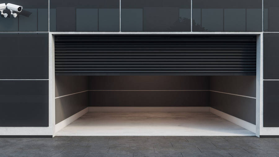 Modern Minimalist Garage Black Aesthetic Wallpaper