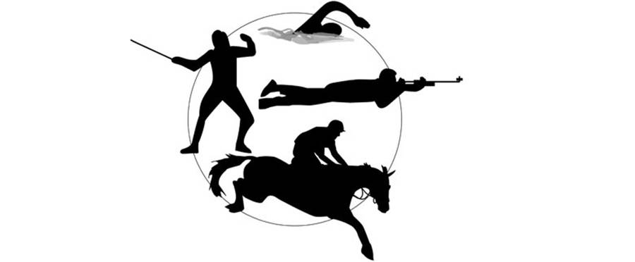 Modern Pentathlon Horse Polo Player Silhouette Wallpaper