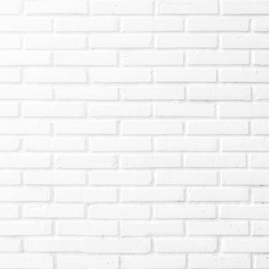Modern White Brick Stretcher Bond Wallpaper