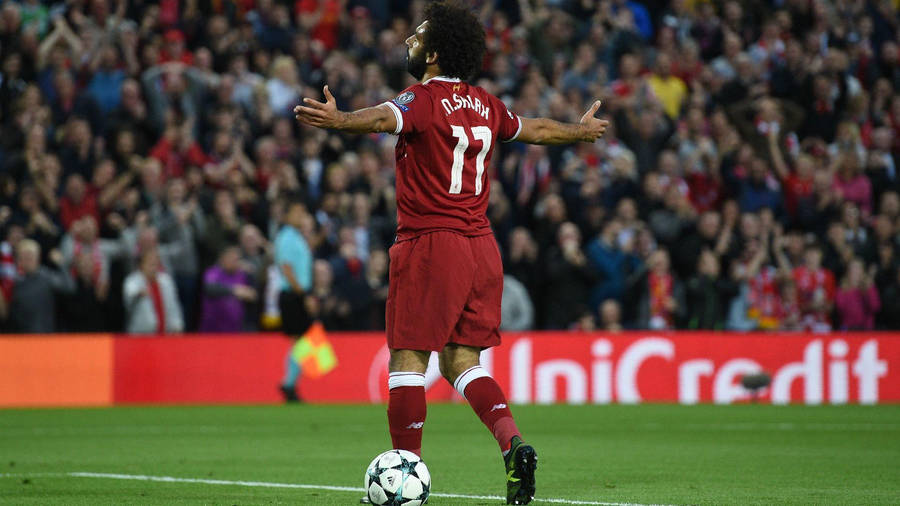 Mohamed Salah Backshot Wallpaper