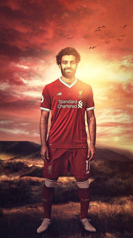 Mohamed Salah Sunrise Portrait Wallpaper