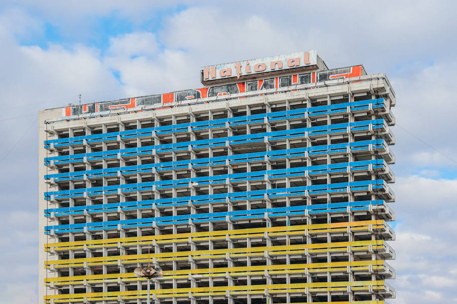 Moldova Chișinău Colorful Building Wallpaper