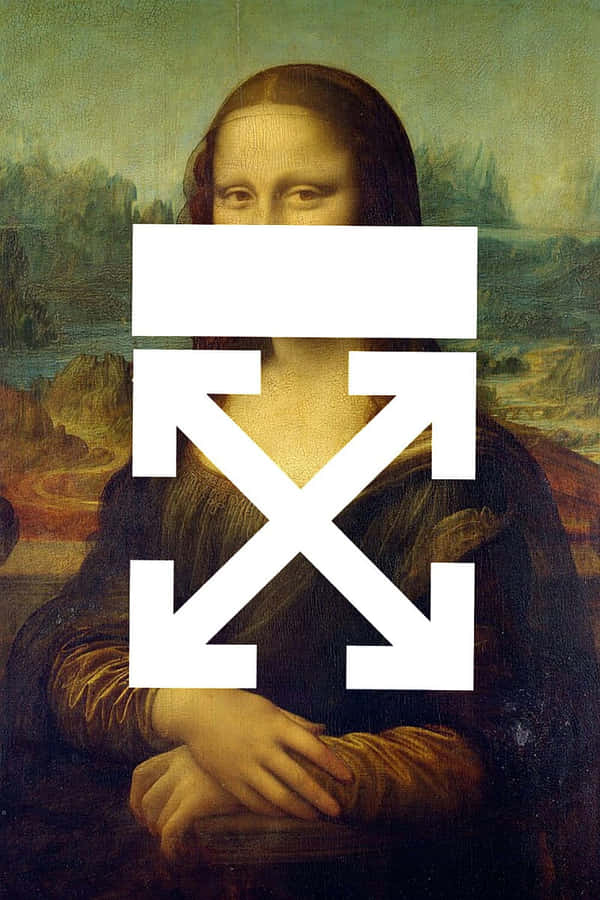 Mona Lisa Painting Off White Iphone Wallpaper
