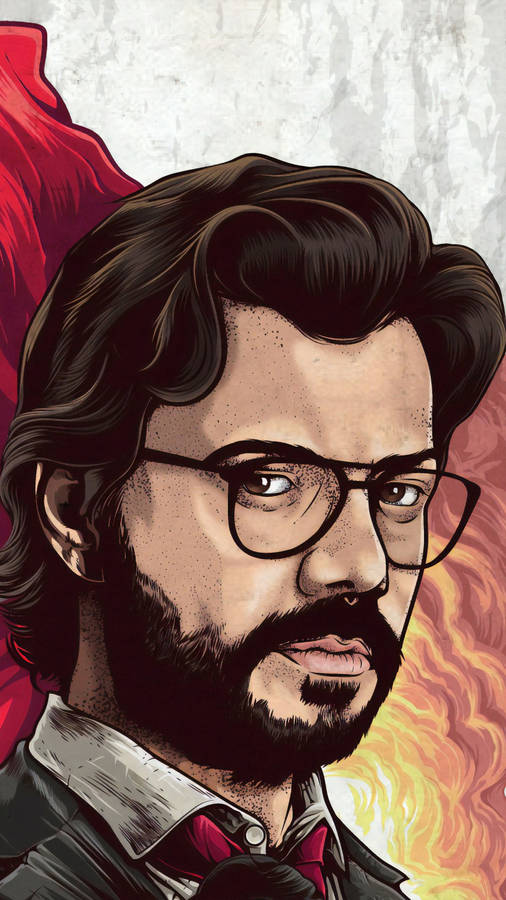 Money Heist Professor Fanart Portrait Wallpaper