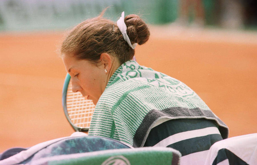 Monica Seles Resting Wallpaper