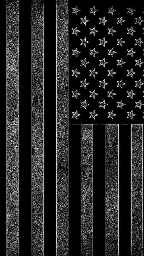 Monochrome_ American_ Flag_ Texture Wallpaper