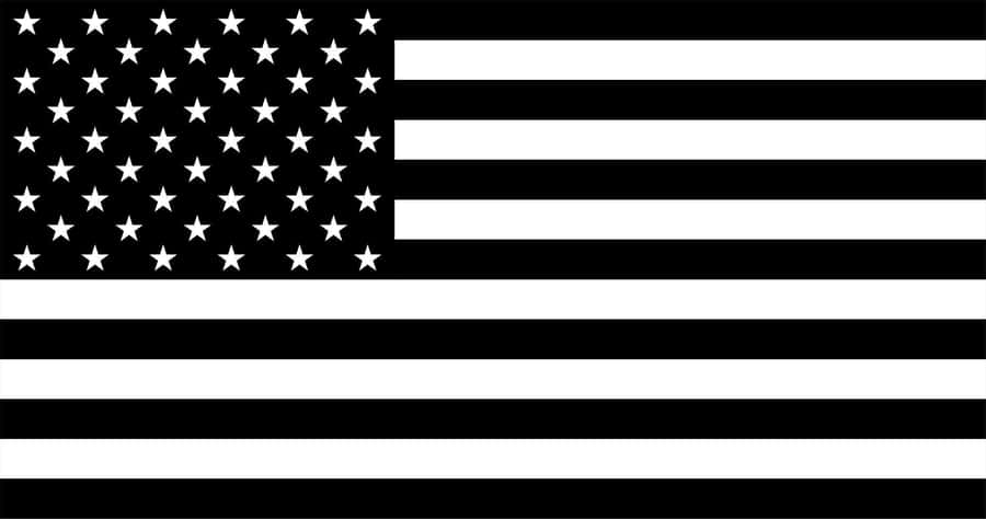 Monochrome American Flag Wallpaper