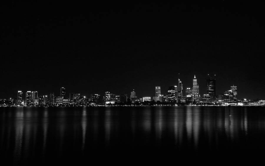 Monochrome Dark City Wallpaper