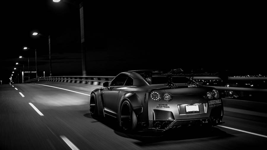 Monochrome Nissan Gtr Car Wallpaper