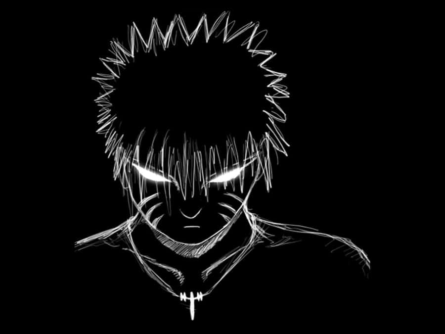 Monochrome_ Sketch_of_ Anime_ Character Wallpaper