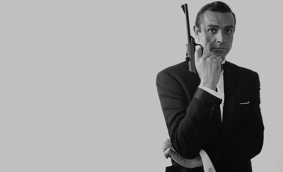 Monochrome Spy Sean Connery Wallpaper