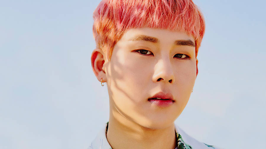 Monsta X Joohoney Pink Hair Wallpaper