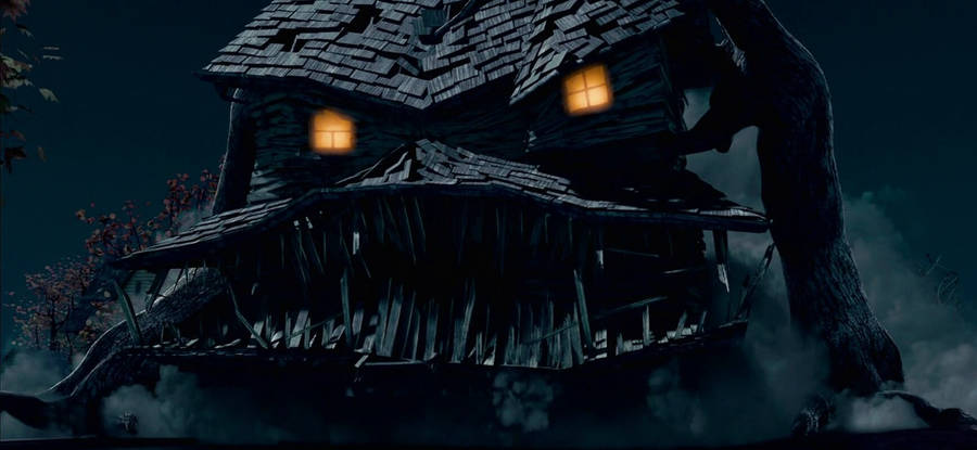 Monster House Glowing Window Eyes Wallpaper