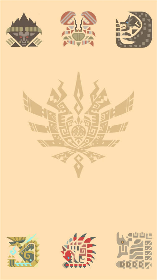 Monster Hunter Iphone Game Logo Wallpaper