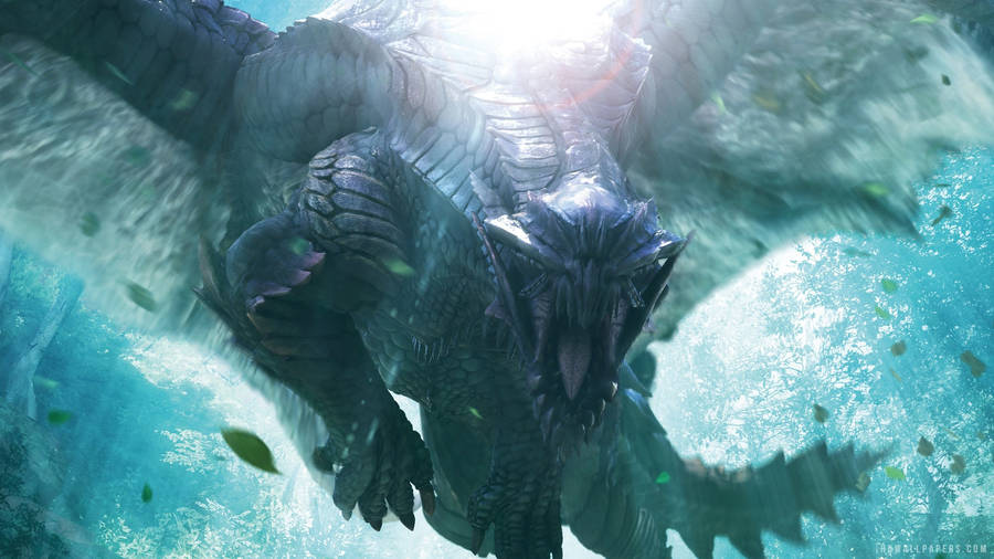 Monster Hunter Lagiacrus Underwater Wallpaper