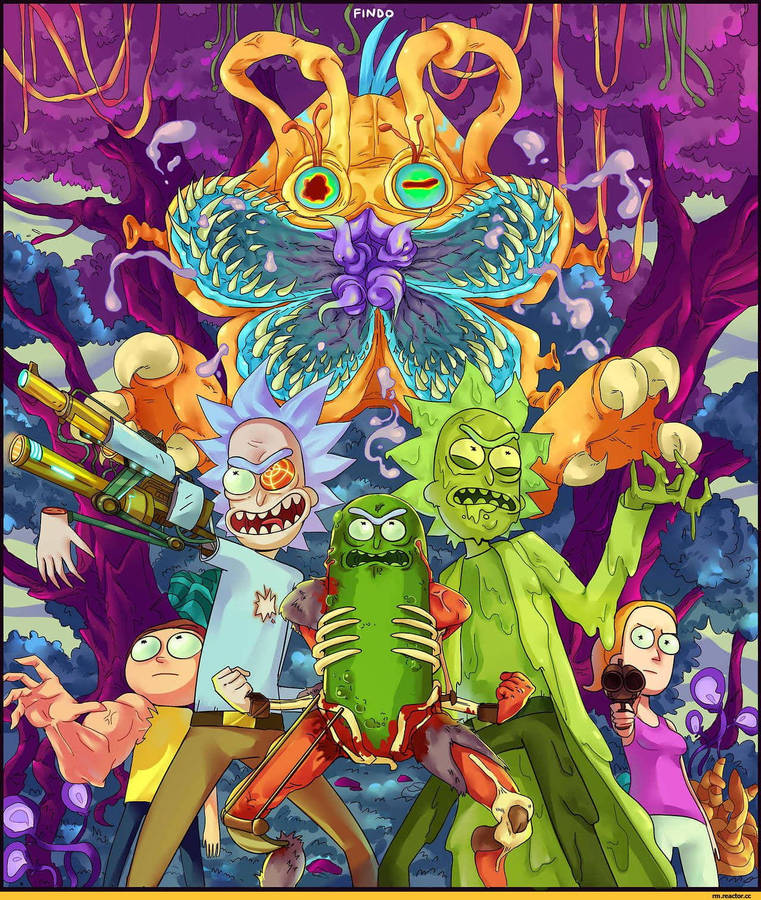 Monster With Rick And Morty Cool Wallpaper
