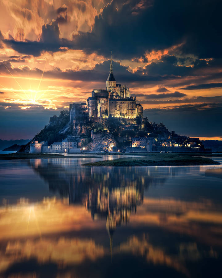 Mont-saint-michel, France, Island, Castle Wallpaper