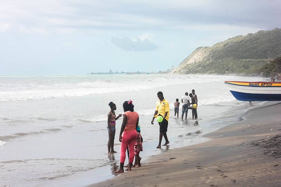 Montego Bay Locals On The Beach Wallpaper