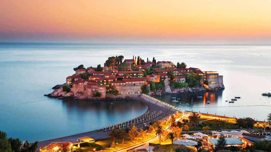 Montenegro Sveti Stefan Island Wallpaper