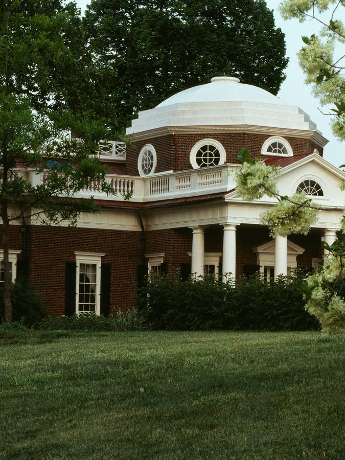 Monticello Hidden By Bush Wallpaper