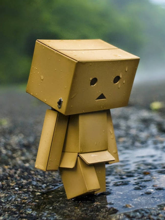 Mood Off Cardboard Robot Wallpaper