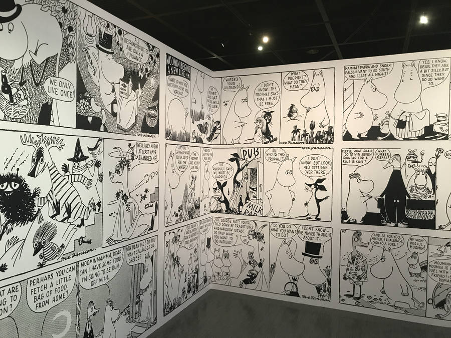 Moomin Artwork Gallery Exhibition Wallpaper