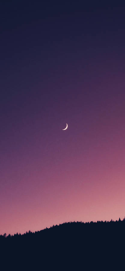 Moon Aesthetic Dark Purple Wallpaper