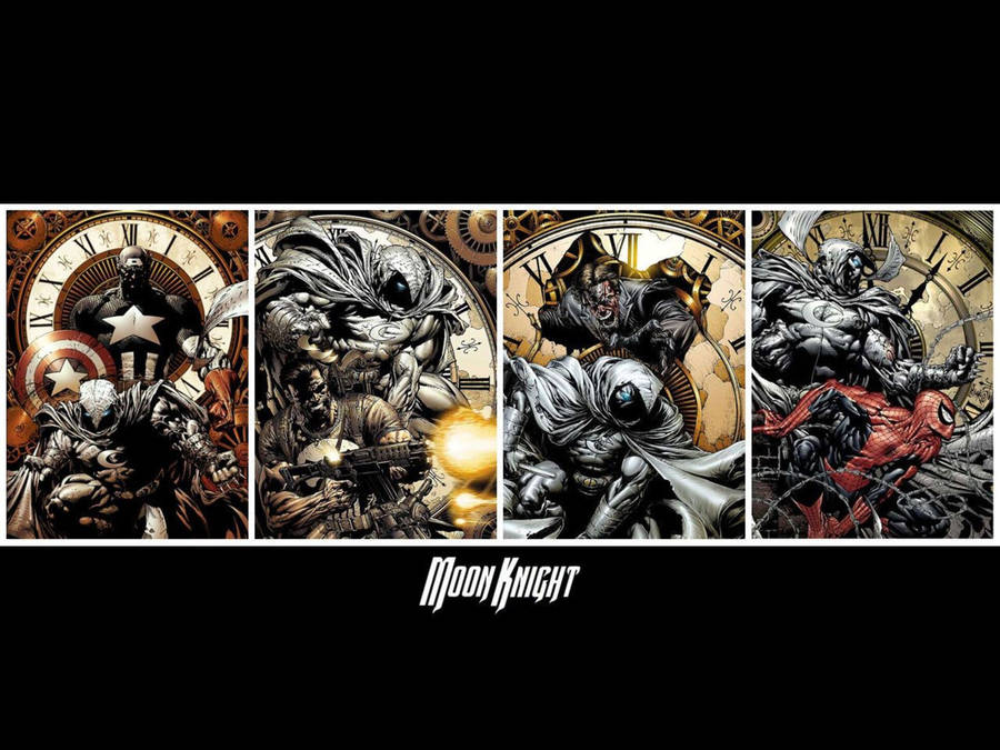 Moon Knight Comics Collage Wallpaper