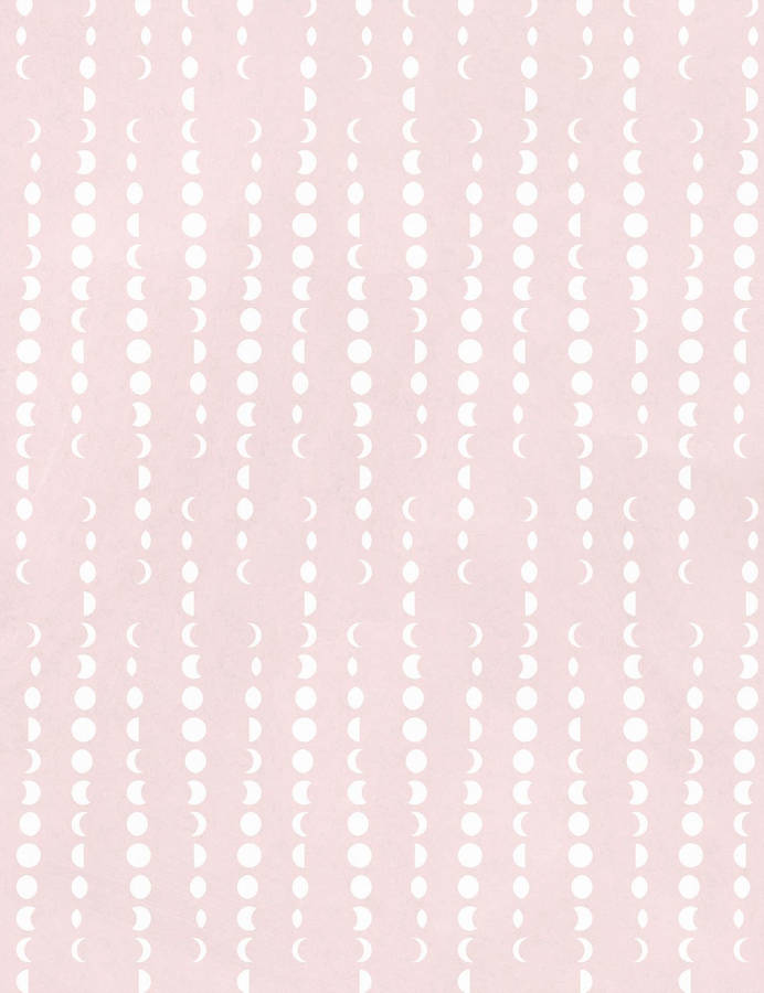 Moon Phases Plain Pink Wallpaper