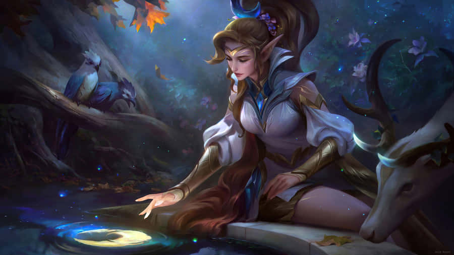 Moon Priestess Miya Mobile Legend Wallpaper