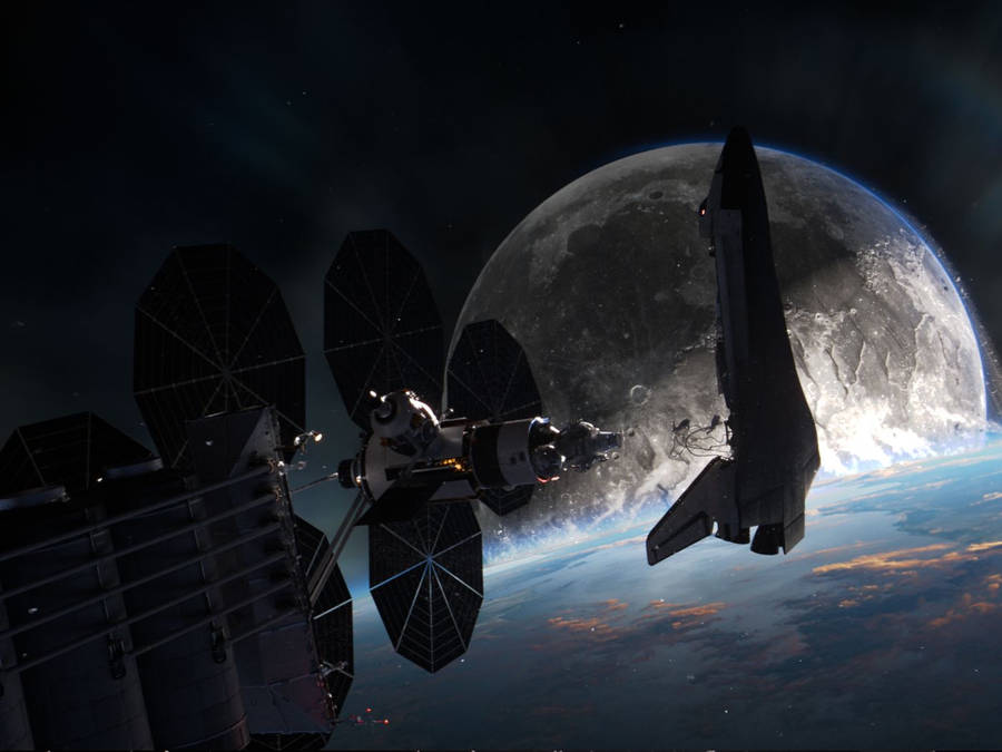 Moonfall Space Shuttle Wallpaper