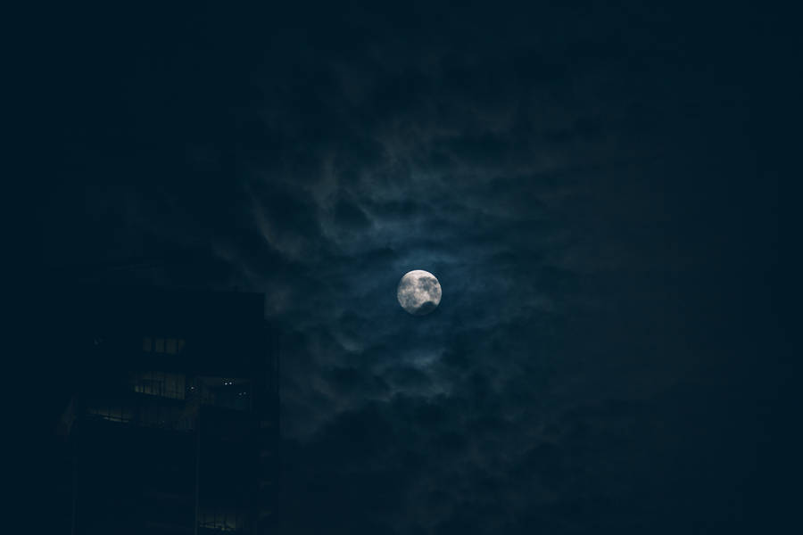 Moonlight Far Moon Dark Sky Wallpaper