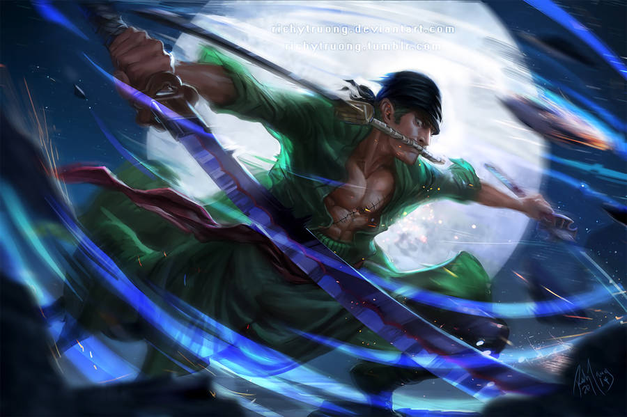 Moonlight Slash By Zoro Wallpaper