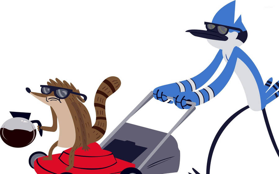 Mordecai And Rigby Vector Art Wallpaper