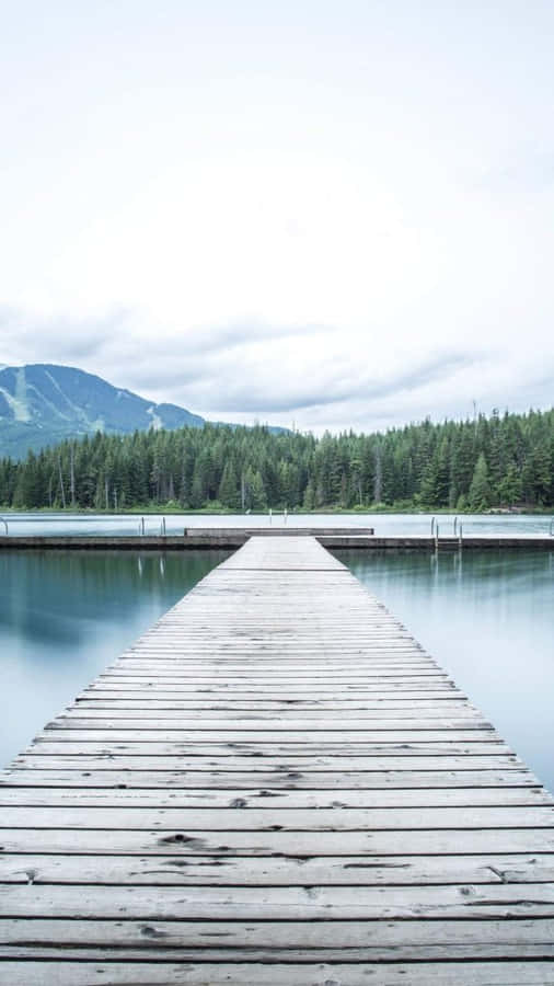 Morning Floating Dock Calms Wallpaper