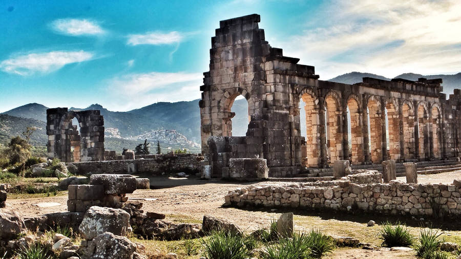 Morocco Volubilis Ruins Wallpaper