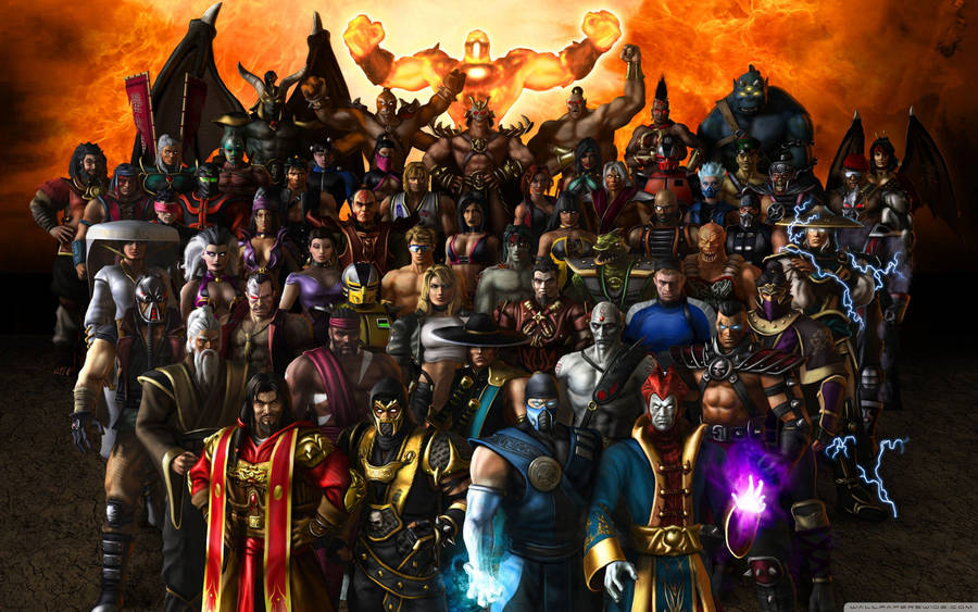 Mortal Kombat Playable Fighters Wallpaper