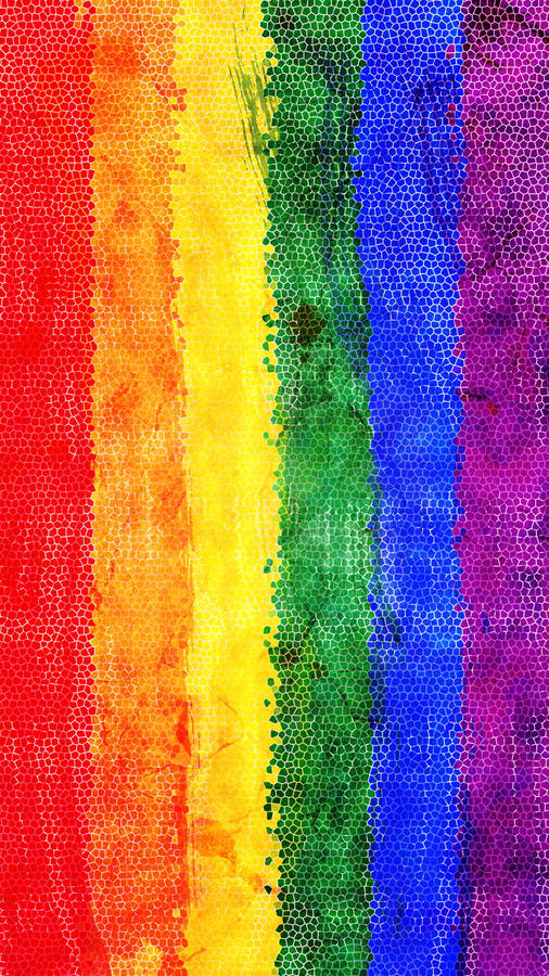 Mosaic Rainbow Flag Lgbt Phone Wallpaper