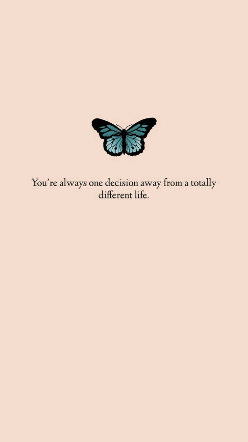 Motivational Quote On Decisions Wallpaper