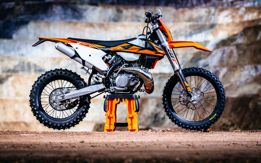 Motocross Ktm Orange Support Wallpaper