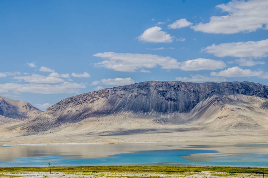 Mountain Desert Lake In Tajikistan Wallpaper