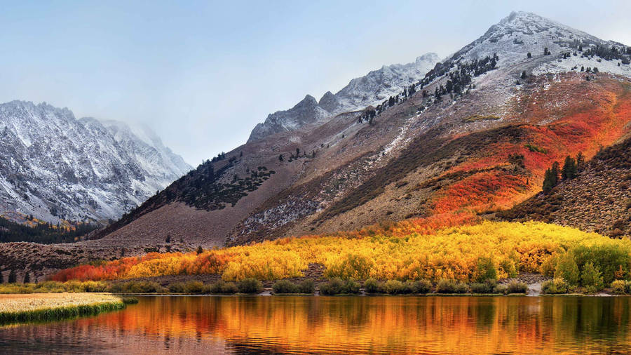 Mountain Terrain In Autumn Macbook Wallpaper