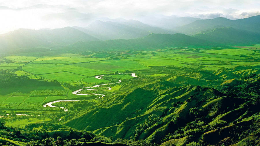 Mountain Valley In Colombia Wallpaper