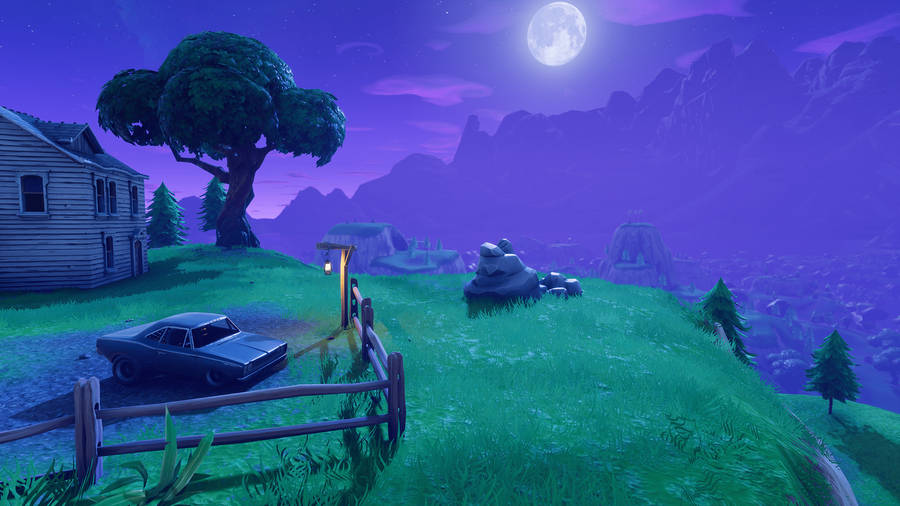 Mountainous Night Fortnite Thumbnail Wallpaper