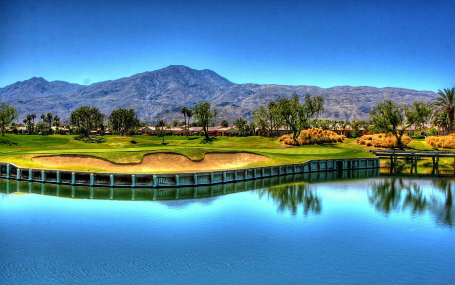 Mountains And Golf Course Wallpaper
