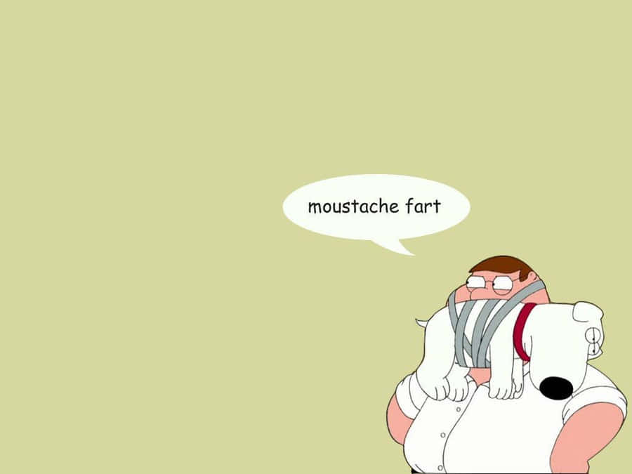 Moustache Fart Cartoon Wallpaper