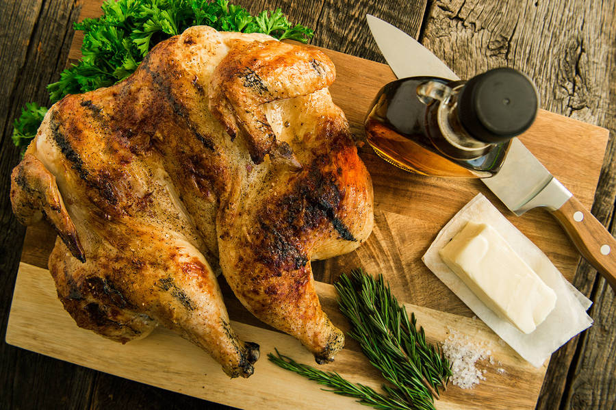 Mouthwatering Roast Butter Chicken Wallpaper