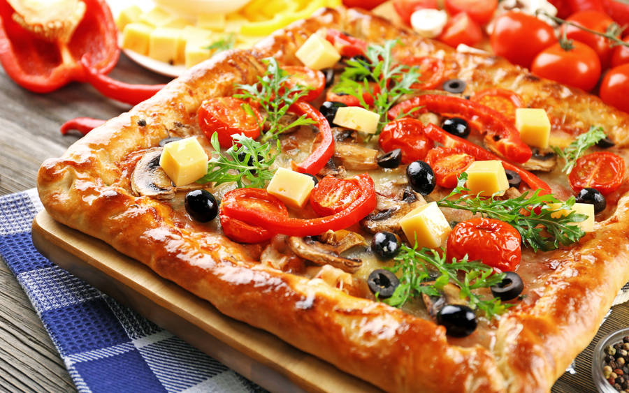 Mouthwatering Sicilian Pizza Wallpaper