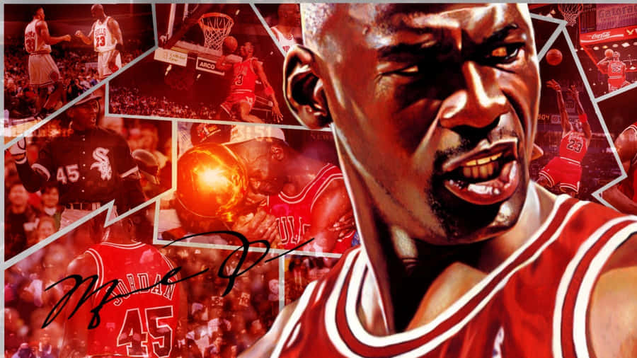 Move Ahead With Confidence In Red Jordan Wallpaper