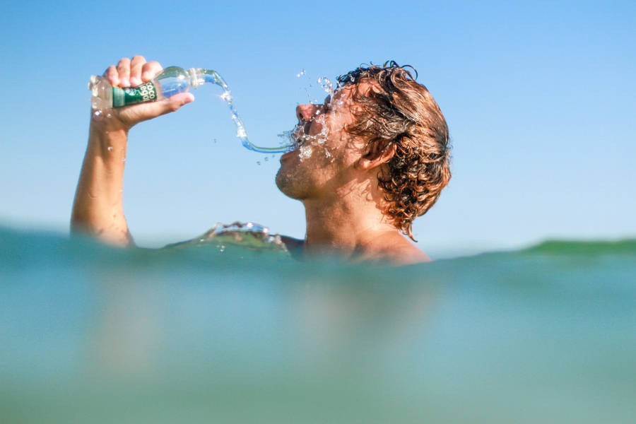 Moving Water In A Bottle Wallpaper